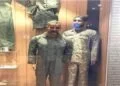 Iaf Abhinandan varthaman's Mannequin displayed with tea cup at Pakistan air force war museum