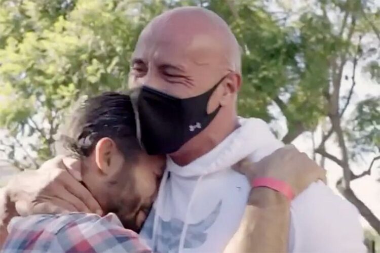 Red Notices Dwayne Johnson offers fans a custom van