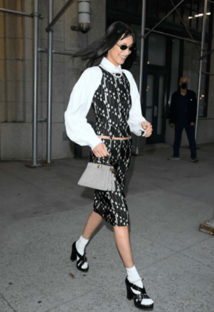 Bella Hadid proves that sandal socks are still good