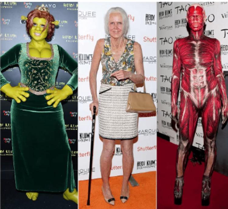 Heidi Klum getting ready for Halloween