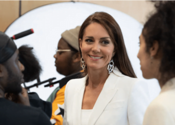 Kate Middleton appeared in a tight white suit