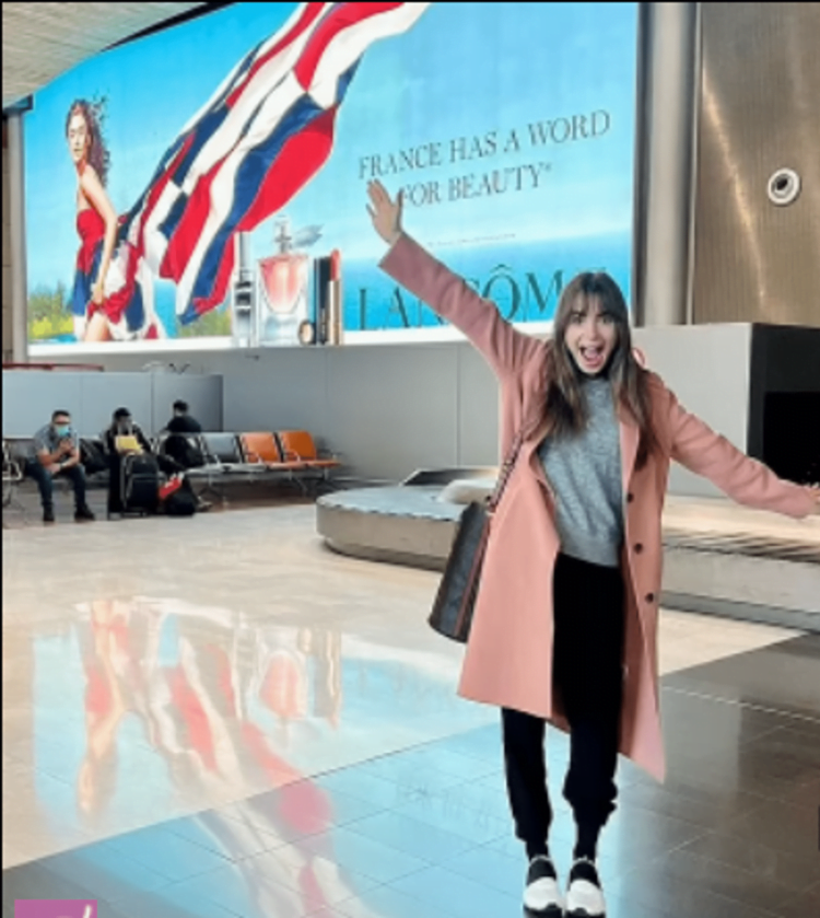 Lily Collins is back in France to start filming the third season of Emily in Paris