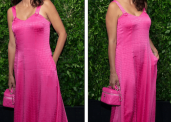 Penelope Cruz, in a hot pink dress, chaired the red carpet for the Gala Dinner in New York