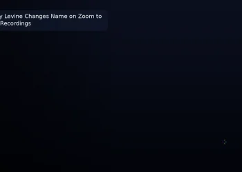 Jeremy Levine Changes Name on Zoom to Avoid Recordings