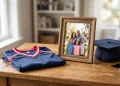 Conceptual items representing a career and family transition
