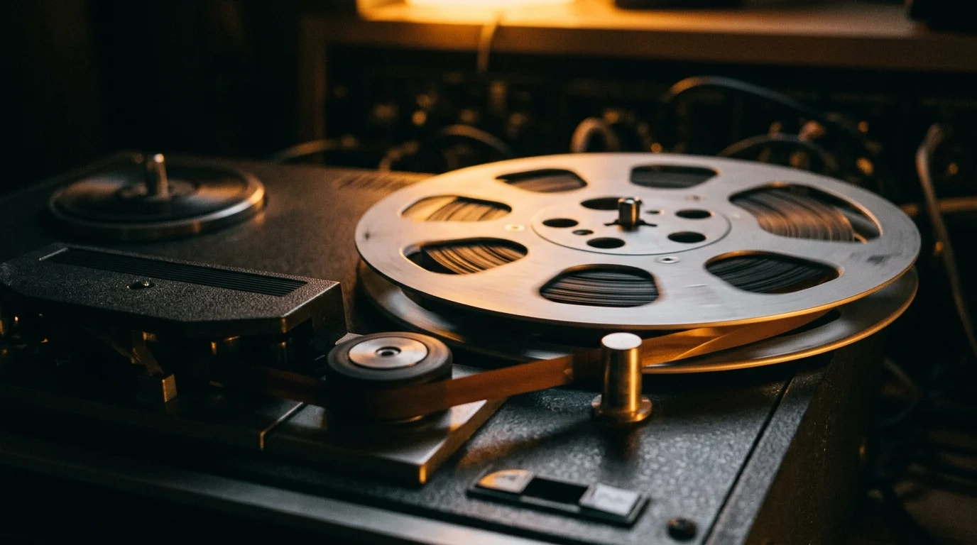 Conceptual image of a vintage tape recorder.