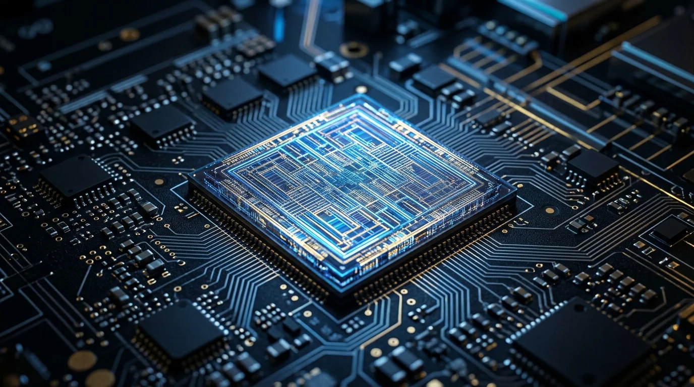 A conceptual representation of a 2nm mobile processor.