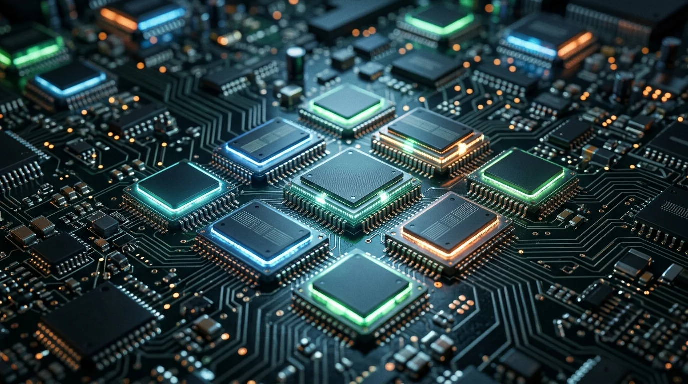 Conceptual representation of DRAM memory components.