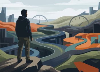 Conceptual editorial illustration