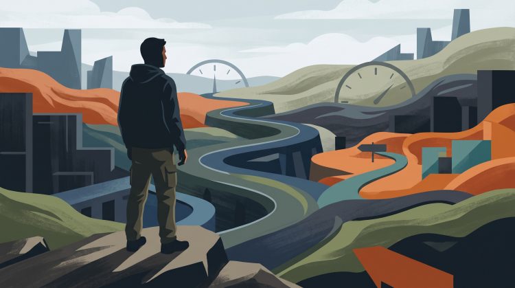 Conceptual editorial illustration