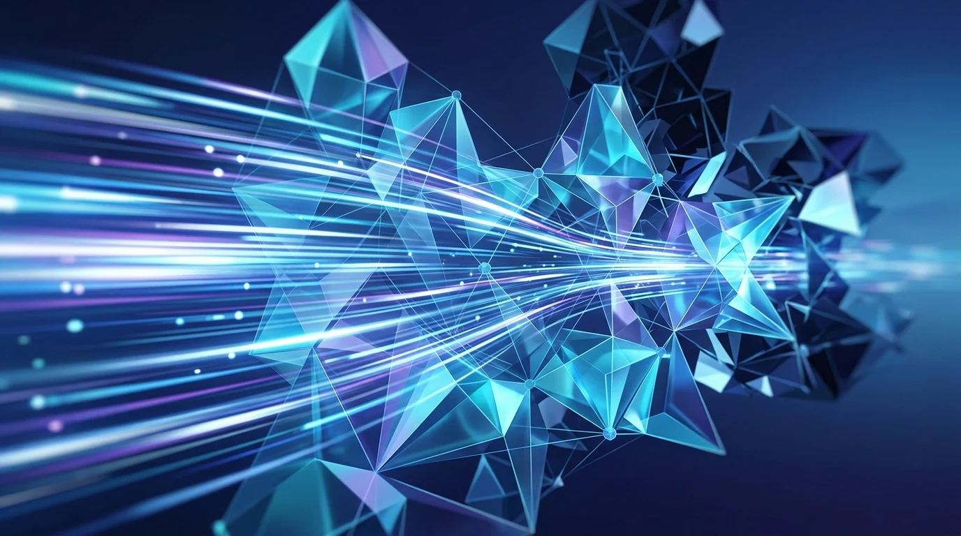 Abstract visualization of thermal management and data processing speeds