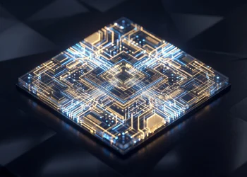 Conceptual rendering of a high-performance mobile processor chip