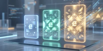 Conceptual 3D rendering of digital subscription price tiers.