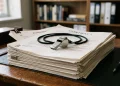 A whistle and legal documents representing the intersection of sports and business.