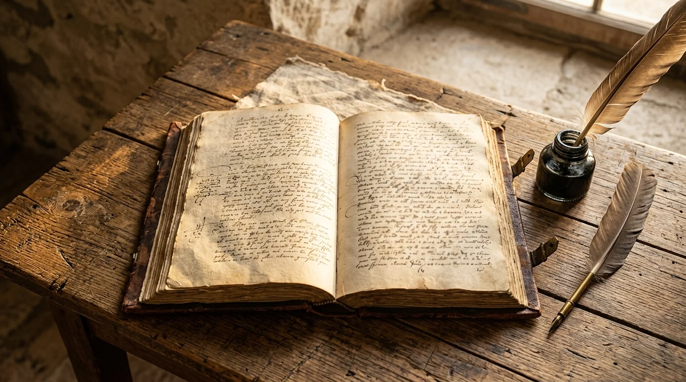 An open vintage book on a wooden table representing the Steinbeck novel.