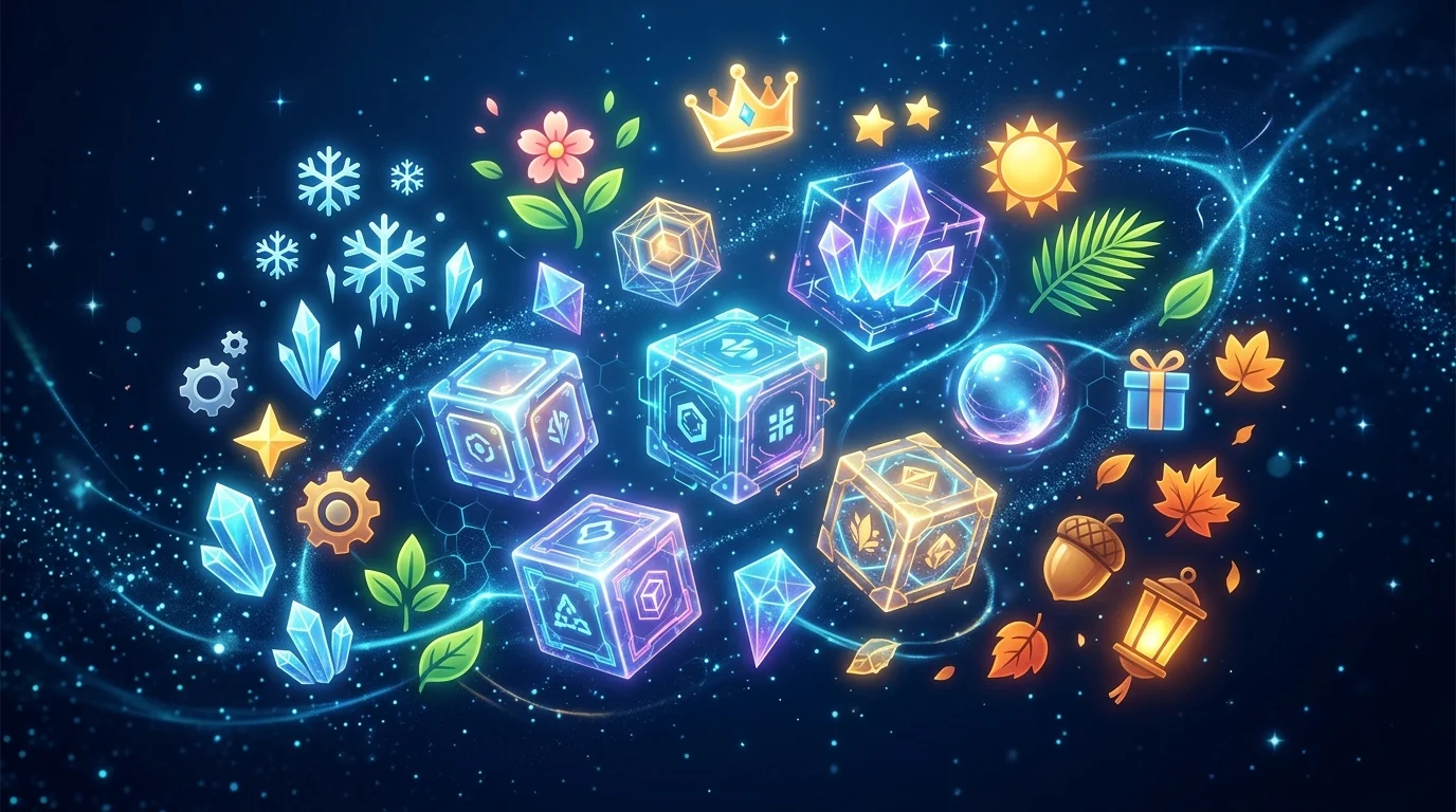 A conceptual rendering of digital game bundles and reward packs.
