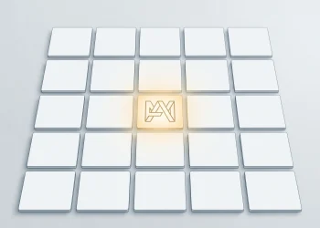 Conceptual grid of puzzle tiles with one tile highlighted.