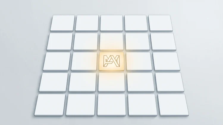 Conceptual grid of puzzle tiles with one tile highlighted.
