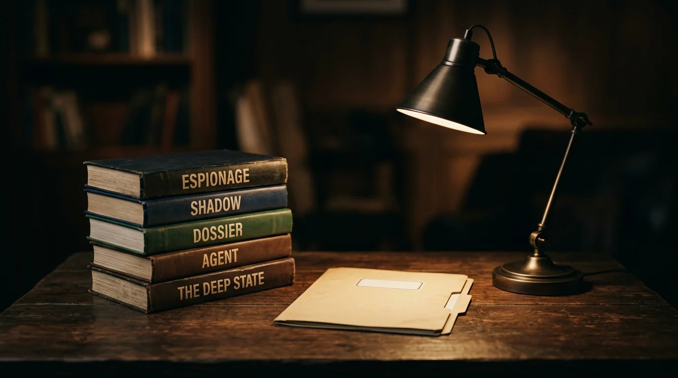 Conceptual image representing the adaptation of spy novels for television.