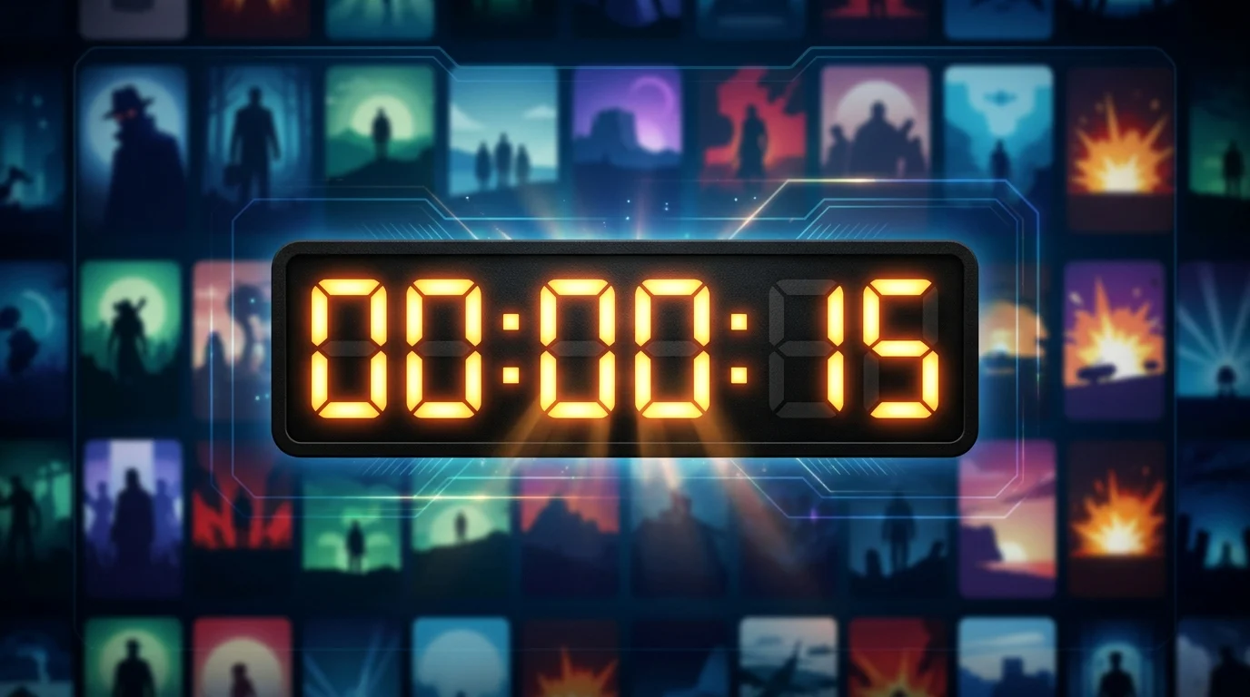 A conceptual digital clock showing a deadline for streaming content.